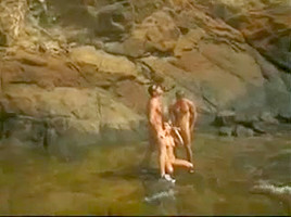 Nicolette Threesome on the Beach