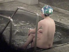 Nude Asian spied from behind on the edge of the pool nri033 00