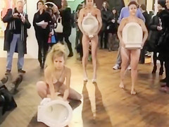 Nude Czech models stage a wild performance art piece