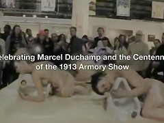 Nude Czech models stage a wild performance art piece