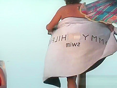 Nudist beach vid with a hot brunette