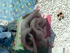 Nudist couple having sex