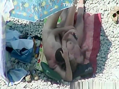 Nudist couple having sex