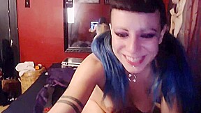 Obedient by nature BDSM goth fucks her filthy mouth