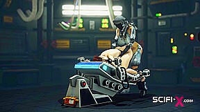 Oh baby! Hot sexy busty girl likes it rough in the sci-fi lab
