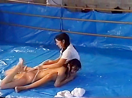 Oiled Japanese Catfight