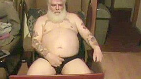 Old man having a wank