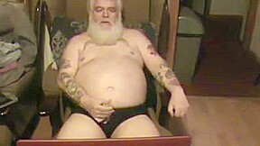 Old man having a wank