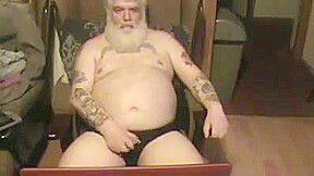 Old man having a wank