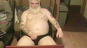 Old man having a wank