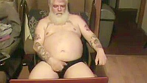 Old man having a wank