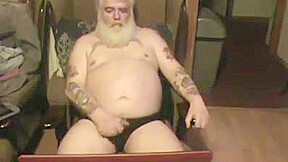 Old man having a wank