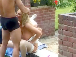 Older British Fake twins fuck hard in 4 way double penetration