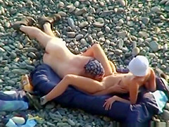 On Public Beach  Oral Sex