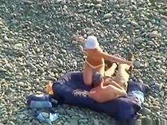 On Public Beach  Oral Sex