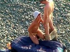 On Public Beach  Oral Sex