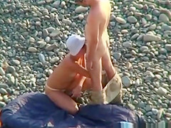 On Public Beach  Oral Sex