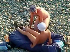On Public Beach  Oral Sex