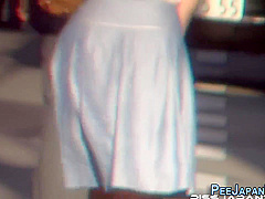 Oriental Skank Caught Pee