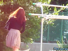 Oriental Skank Caught Pee