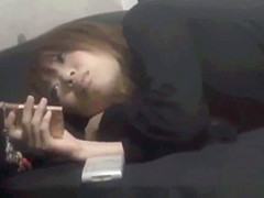 Oriental ho masturbates