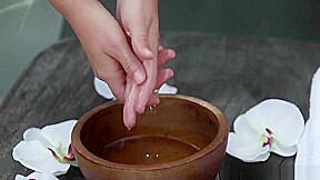 Outdoor Massage Babe Pussylicked On Table