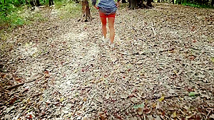 Outdoor Public Forest Fuck, Almost Caught!