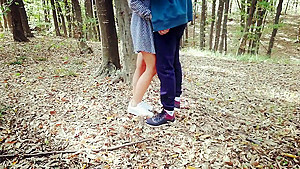 Outdoor Public Forest Fuck, Almost Caught!