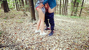 Outdoor Public Forest Fuck, Almost Caught!