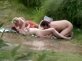 Outdoor Threesome Caught By