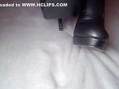 Overknee Boots Trample His Dick Mistress In Overknee High Heels (bootjob Footjob Shoejob)