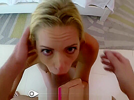 POVD - Pettie blonde Brooke Logan takes a super soaker facial