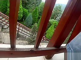 PUBLIC FLASHING on nature walk   Amateure 4 k  