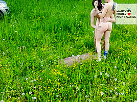 Passionate Sex Of A Young Couple In The Field