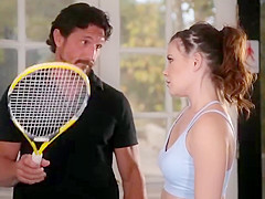 Personal trainer spanks annoying teen 18+ hard on the ass