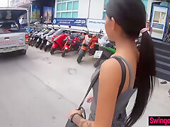 Petite Amateur Asian teen 18+ With Her Boyfriend Out For Lu