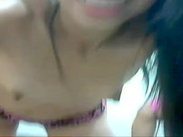 Petite Latina teen 18+ fondles her sexy body on webcam