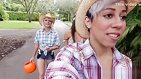 Petite teen 18+ in Pocahontas outfit banged by a monster cock