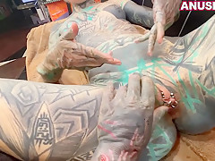Pierced Tattoo Girl Anuskatzz Gets Rough Sex After Tattoo Session - Blowjob Fucking Orgasm Cumshot