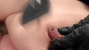 Pierced nipples blonde suffers hogtie