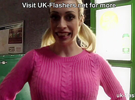 Pissing Myself Waiting for the Train! Cheeky Chessie Kay for UK-Flashers