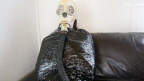 Plastic Bondage Gasmasked Girl