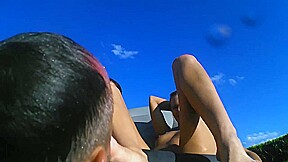 Pool teens 18+ waterboarding foot domination fun by Foot Girls
