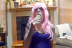 Porchaets Sissy Big Dildo Riding Deepthroating Handsfree Cum