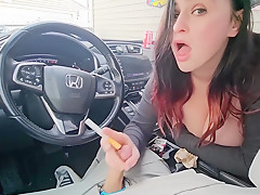Pov First Date Cigarette Smoking Car Blowjob