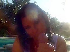 Pov Jap Redhead Giving Titjob And Blowjob In Outdoor Jacuzzi