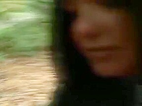 Pretty Brunette Amateur Smoking Pole Outdoors Pov
