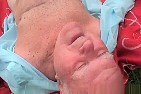Pretty babe fucked by old guy