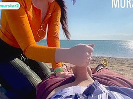 Public Beach Blowjob With Toma Mur