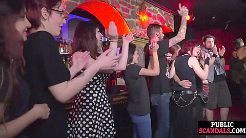 Public Sluts Sucking Cock In Group Before Facial Cumshot